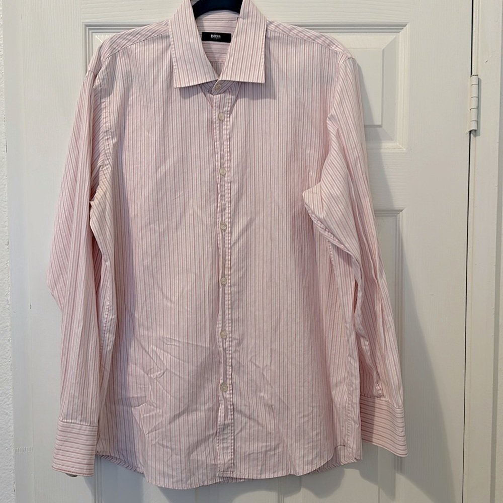Hugo Boss Mens Dress Shirt Size 17 34/35